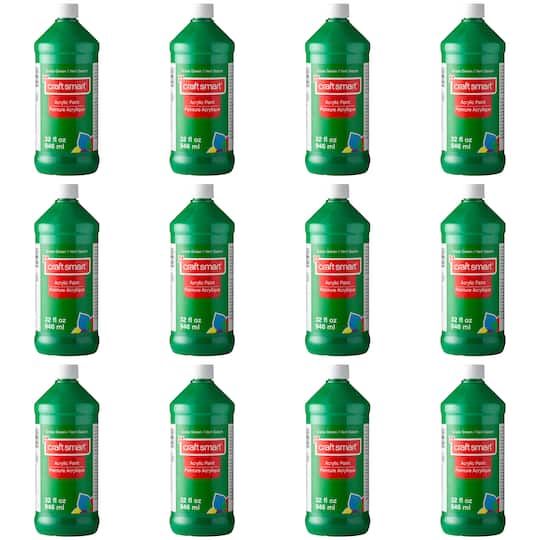 Michaels, 12 Pack: 32oz. Acrylic Paint by Craft Smart® – Category: Acrylic Craft Paints